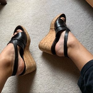 Black Via Spiga Wedges